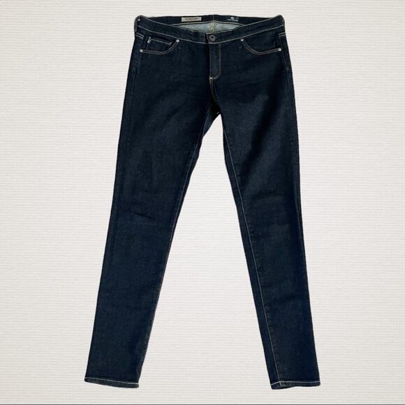 AG Adriano Goldschmied Womens The Legging Ankle Super Skinny Jeans 27R Dark Wash - Picture 1 of 8